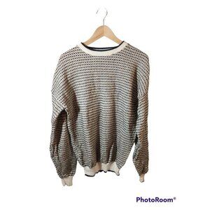 Vintage Vanheusen 90s Raised design cotton pullover, Men's L